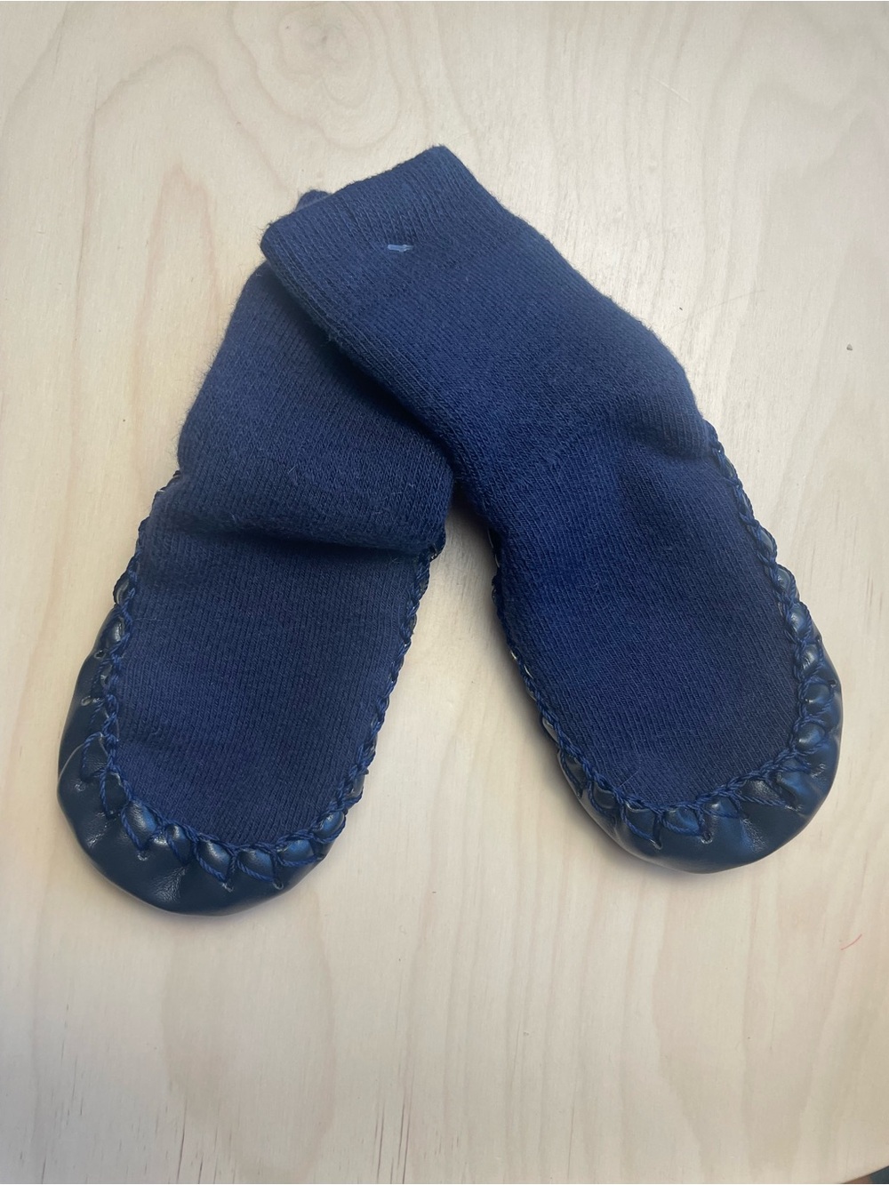 Hanna Andersson Navy Non-Slip Moccasin Socks